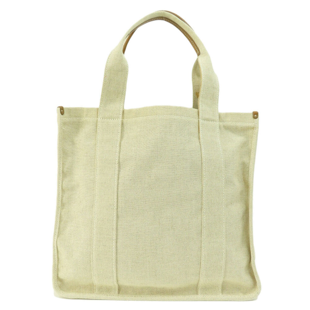 Prada tote White Canapa leather canvas bag White